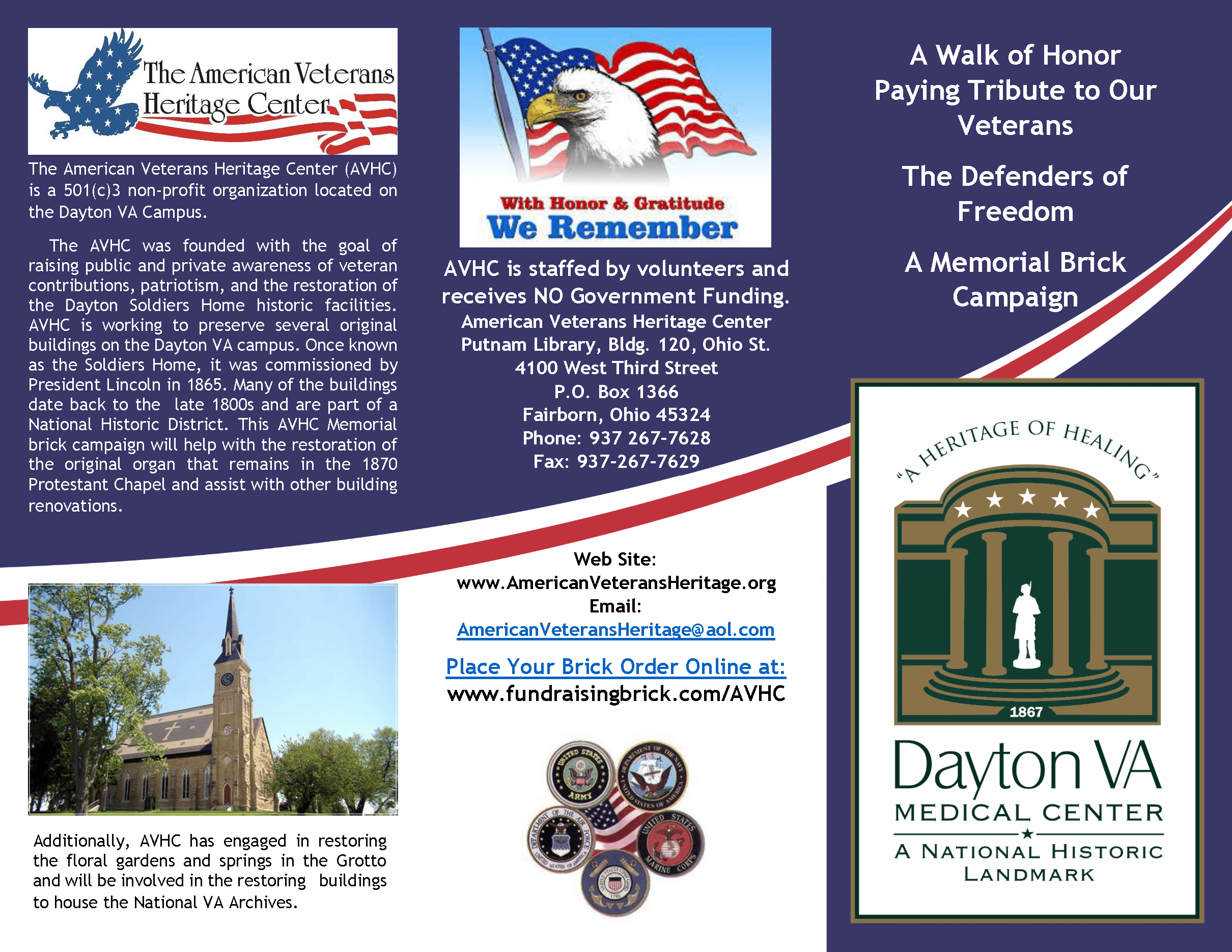 american veterans heritage center tri fold flyer example tri flyer