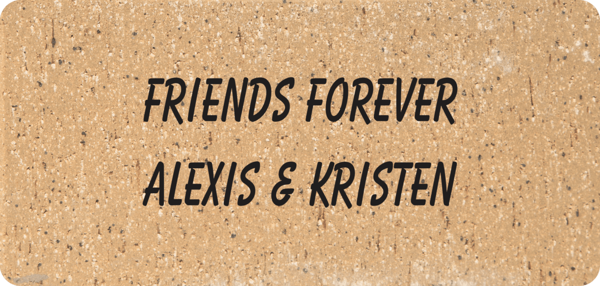 Brick Inscription Examples - Fundraising Brick