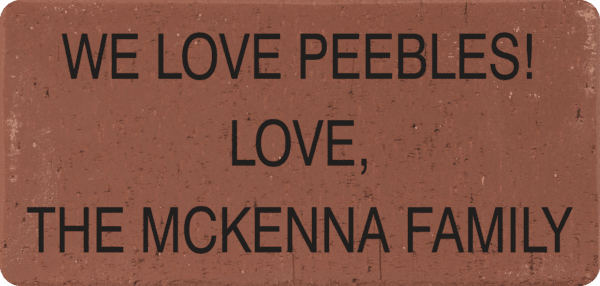 Brick Inscription Examples - Fundraising Brick