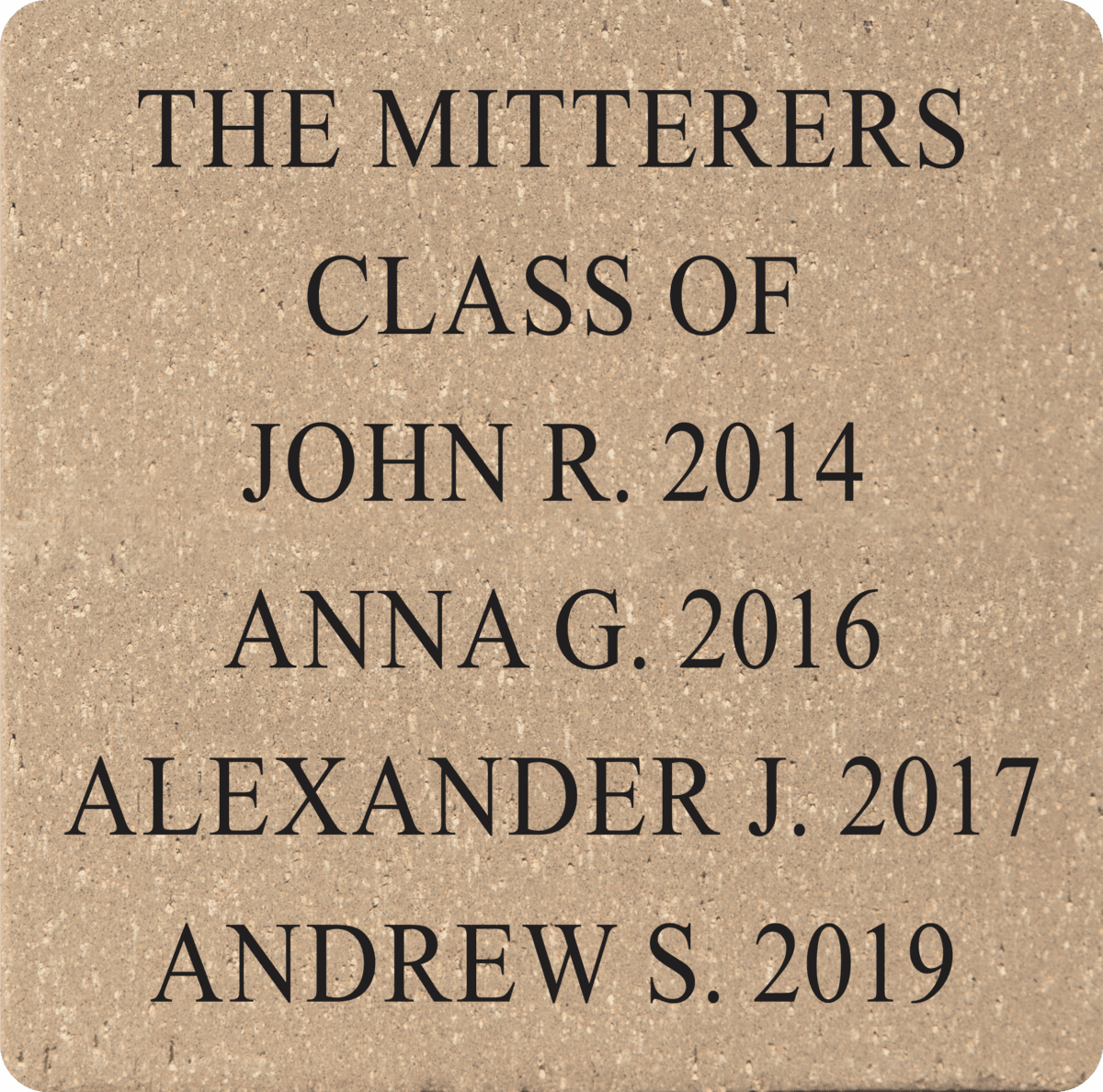 Brick Inscription Examples - Fundraising Brick